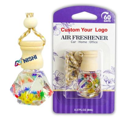 Colorful flower diamond shaped bottle Car Perfume